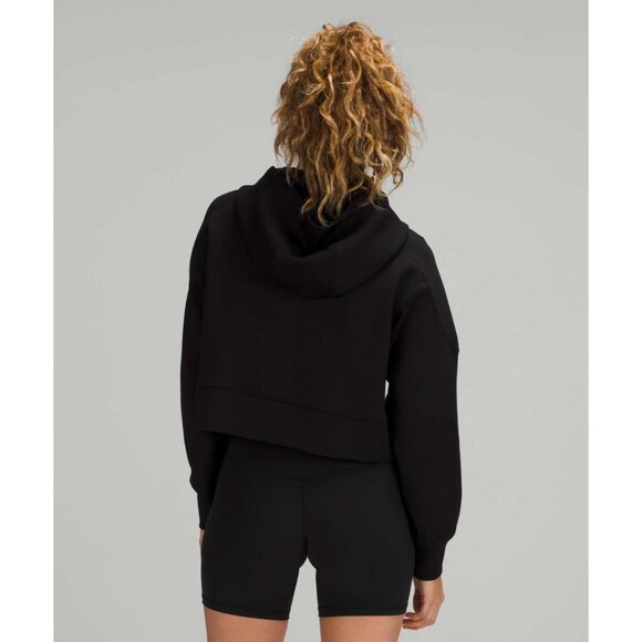 Lululemon Get Centered Crop Black Athleisure Pullover Hoodie Women's Sz 6 - Picture 4 of 9